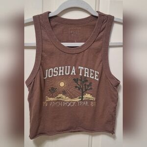 Full Tilt Brown Joshua Tree  Tank Top, Small